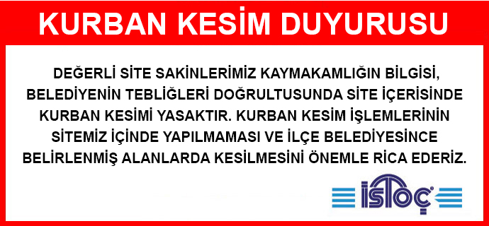 KURBAN KESİM DUYURUSU